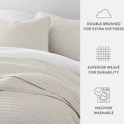 Casual Comfort Stripe Stitch Quilt Set