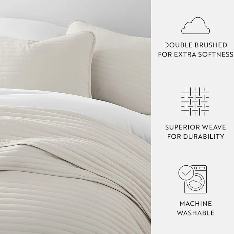 Casual Comfort Stripe Stitch Quilt Set