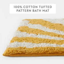 Casual Comfort Sunray Design Cotton Bath Rug
