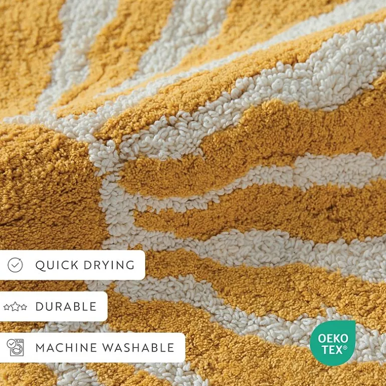 Casual Comfort Sunray Design Cotton Bath Rug