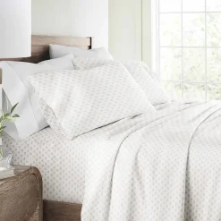 Casual Comfort 300tc Cotton Sateen Pattern 4 piece Sheet Set