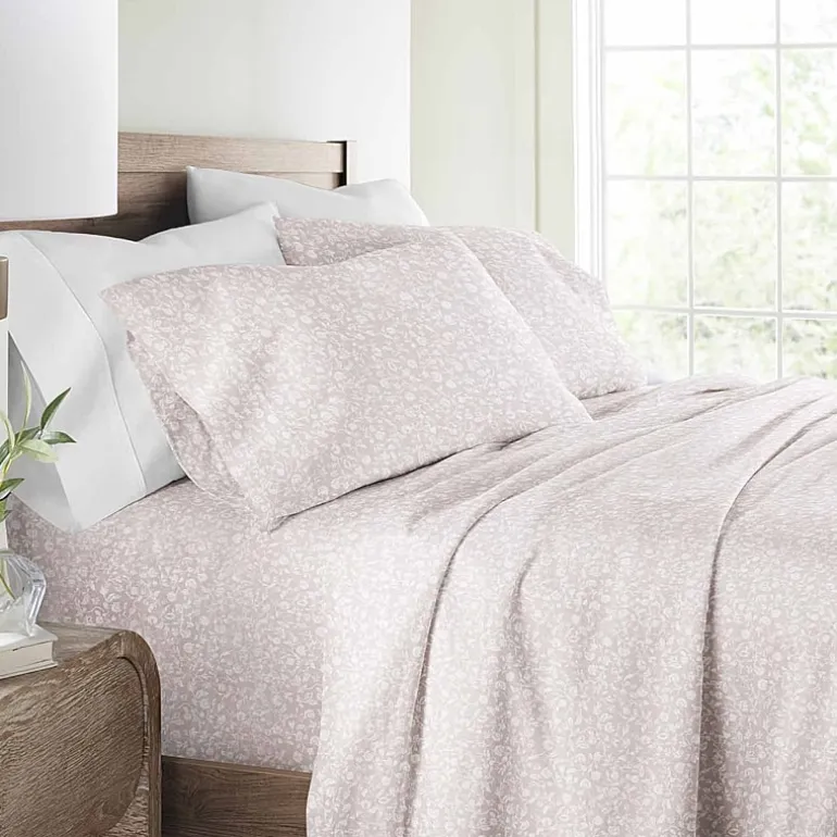 Casual Comfort 300tc Cotton Sateen Pattern 4 piece Sheet Set