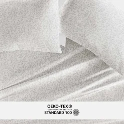 Casual Comfort 300tc Cotton Sateen Pattern 4 piece Sheet Set