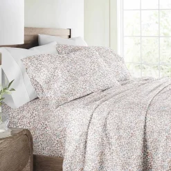 Casual Comfort 300tc Cotton Sateen Pattern 4 piece Sheet Set