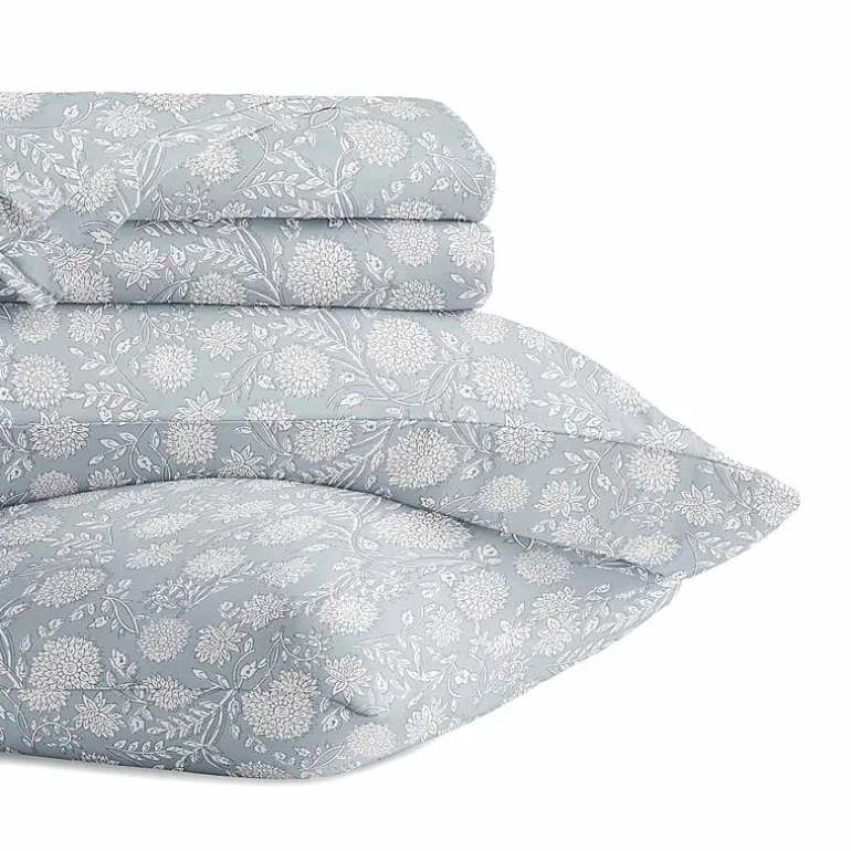 Casual Comfort 300tc Cotton Sateen Pattern 4 piece Sheet Set