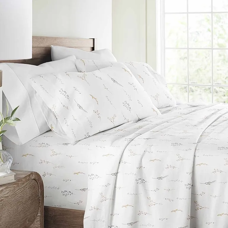 Casual Comfort 300tc Cotton Sateen Pattern 4 piece Sheet Set