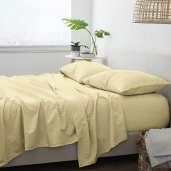 Casual Comfort Ultra Soft Honeycomb Pattern 4 Piece Bed Sheet Set