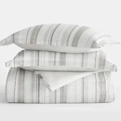 Casual Comfort Vertical Stripe Midweight Down Alternative Comforter Set