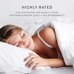Casual Comfort Vertical Stripe Midweight Down Alternative Comforter Set