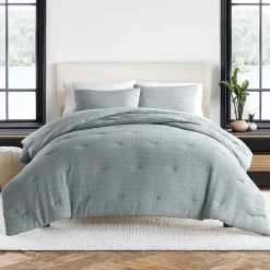 Casual Comfort Waffle Textured Midweight Down Alternative Comforter Set