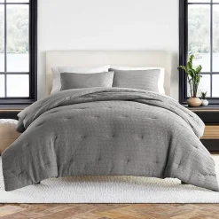 Casual Comfort Waffle Textured Midweight Down Alternative Comforter Set