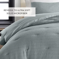 Casual Comfort Waffle Textured Midweight Down Alternative Comforter Set