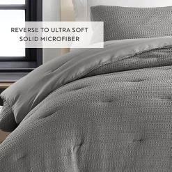 Casual Comfort Waffle Textured Midweight Down Alternative Comforter Set