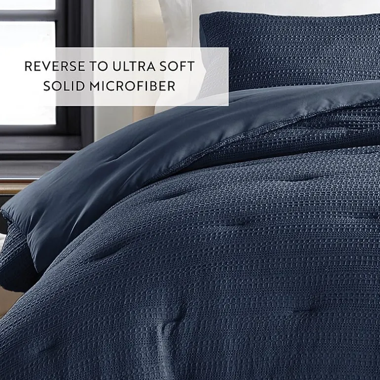 Casual Comfort Waffle Textured Midweight Down Alternative Comforter Set