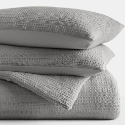 Casual Comfort Waffle Textured Midweight Down Alternative Comforter Set