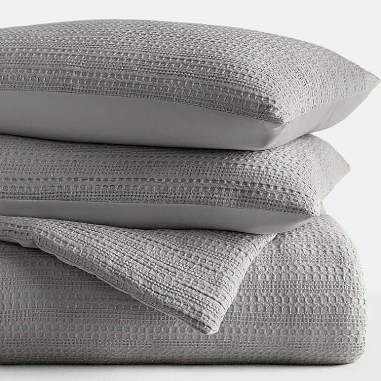 Casual Comfort Waffle Textured Midweight Down Alternative Comforter Set