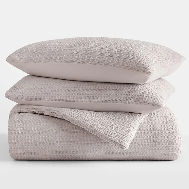 Casual Comfort Waffle Textured Midweight Down Alternative Comforter Set