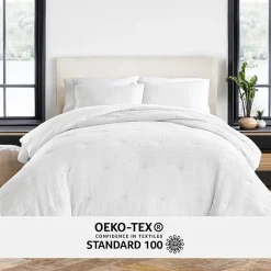 Casual Comfort Waffle Textured Midweight Down Alternative Comforter Set