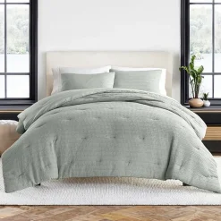 Casual Comfort Waffle Textured Midweight Down Alternative Comforter Set