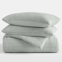 Casual Comfort Waffle Textured Midweight Down Alternative Comforter Set