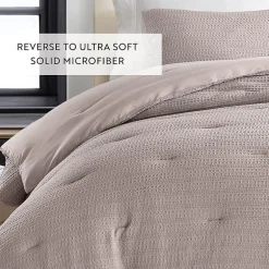 Casual Comfort Waffle Textured Midweight Down Alternative Comforter Set