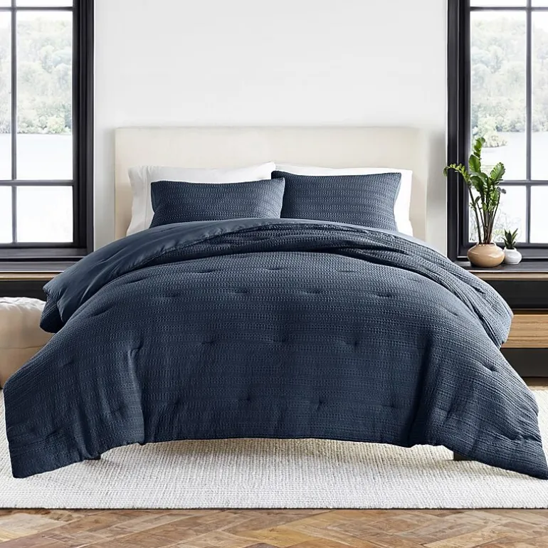 Casual Comfort Waffle Textured Midweight Down Alternative Comforter Set