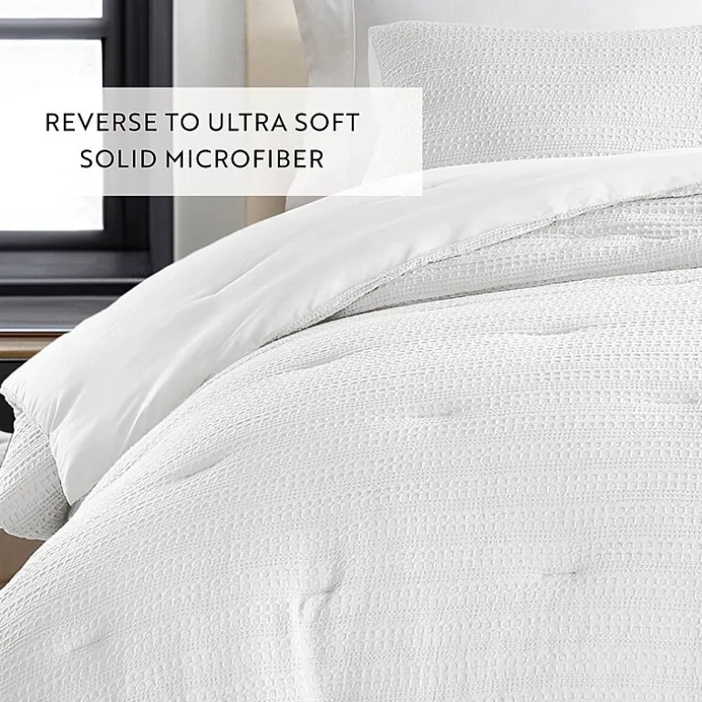 Casual Comfort Waffle Textured Midweight Down Alternative Comforter Set