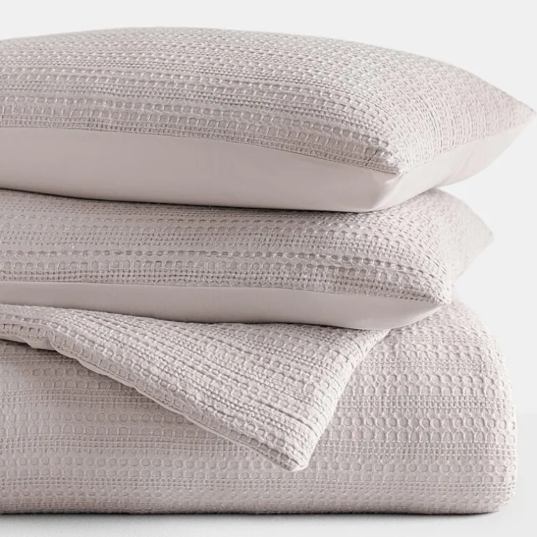 Casual Comfort Waffle Textured Midweight Down Alternative Comforter Set
