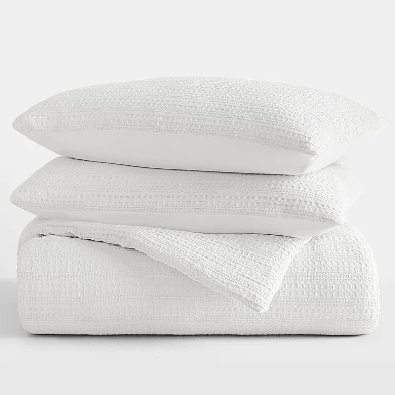 Casual Comfort Waffle Textured Midweight Down Alternative Comforter Set