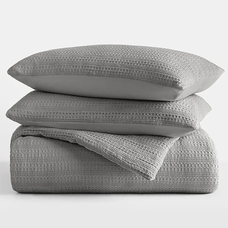 Casual Comfort Waffle Textured Midweight Down Alternative Comforter Set