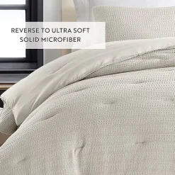 Casual Comfort Waffle Textured Midweight Down Alternative Comforter Set