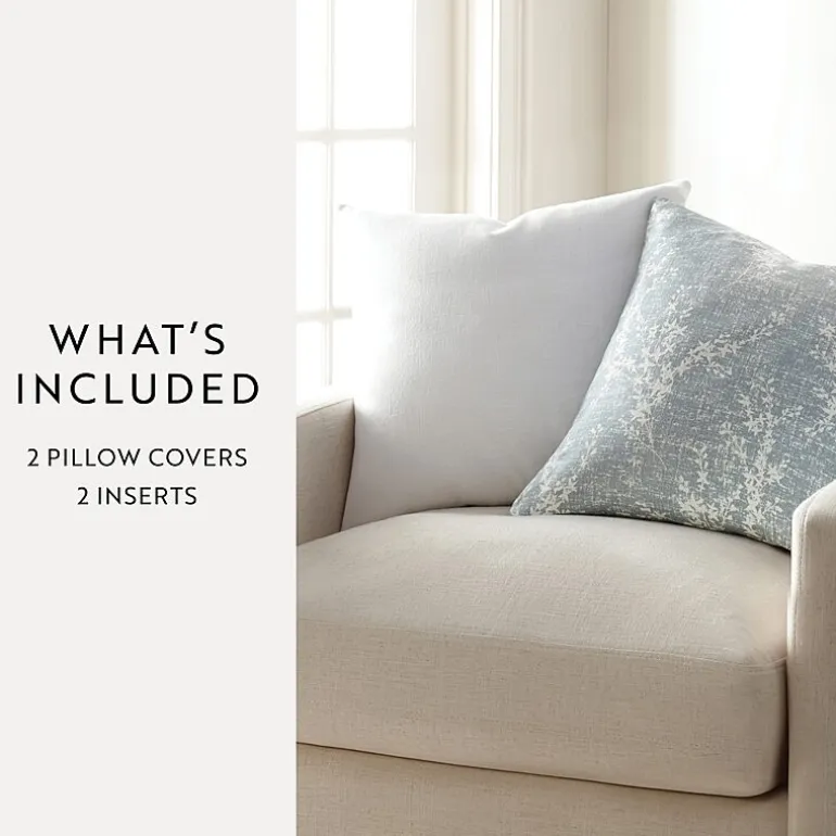 Casual Comfort Willow Cotton 2-pc. Square Throw Pillow Set