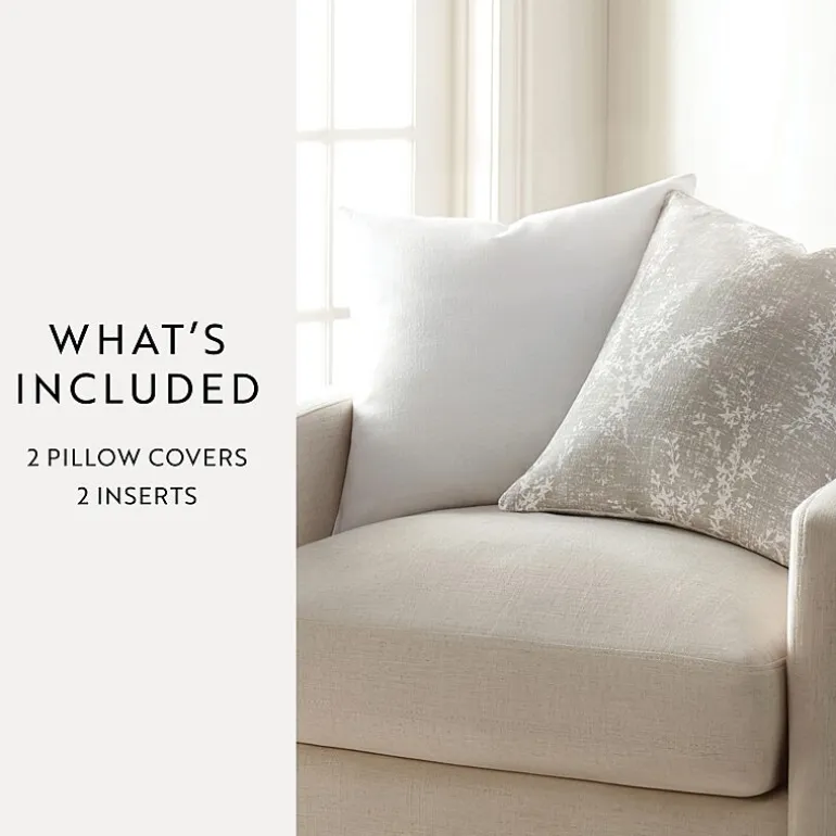 Casual Comfort Willow Cotton 2-pc. Square Throw Pillow Set
