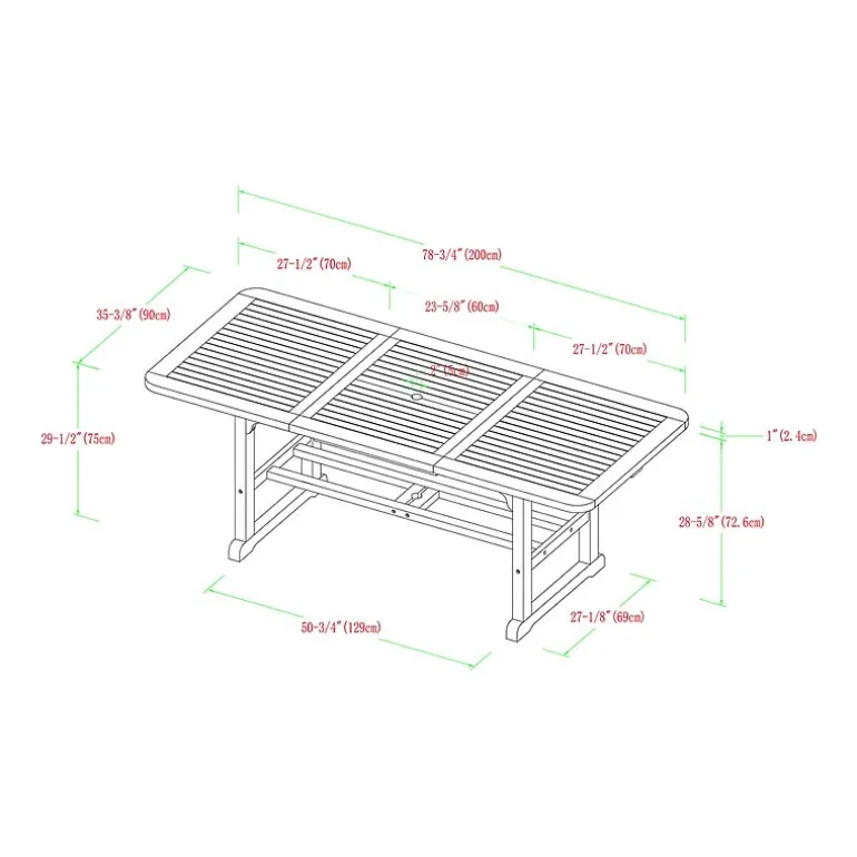 Catania Extendable Patio Dining Table