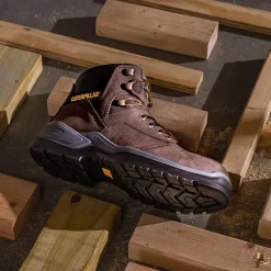 CAT Mens Slip Resistant Striver Steel Toe Work Boots