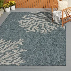 Celeste Coastal Reef Indoor Outdoor Rectangular Area Rug