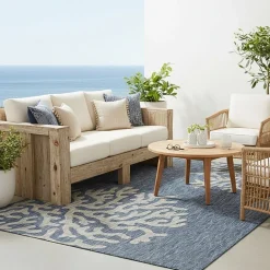 Celeste Coastal Reef Indoor Outdoor Rectangular Area Rug