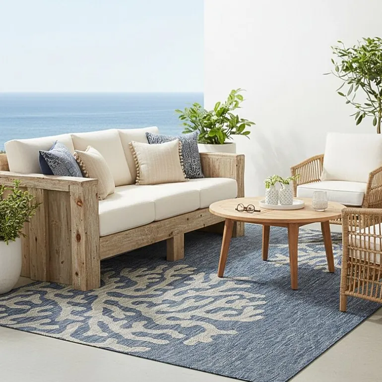 Celeste Coastal Reef Indoor Outdoor Rectangular Area Rug