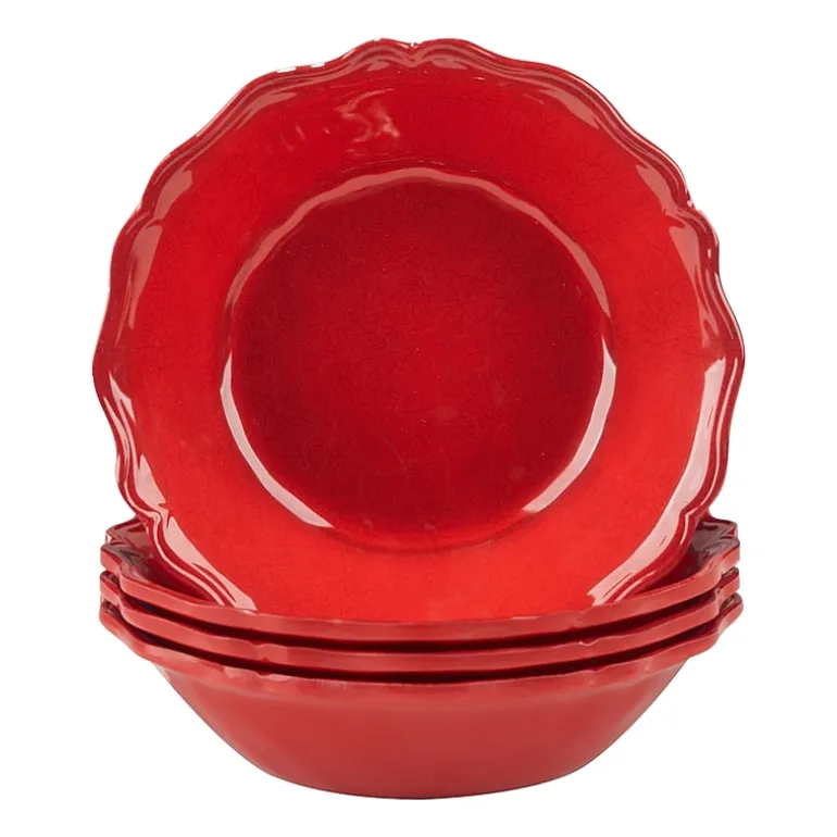 Certified International Crackle 4-pc. Melamine Soup Bowl