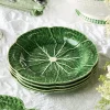 Certified International Le Jardin Cabbage 4-pc. Stoneware Salad Plate