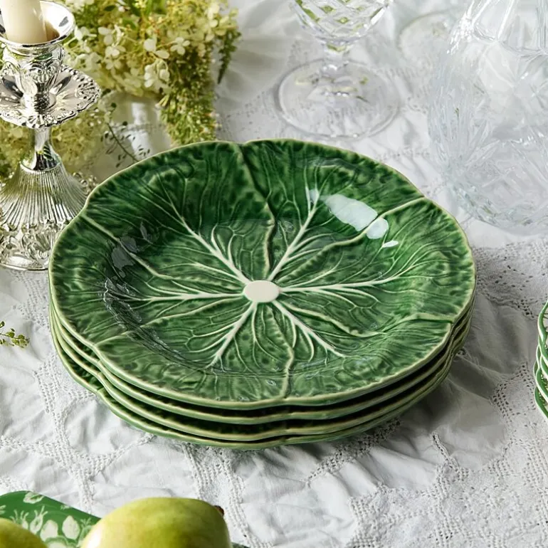 Certified International Le Jardin Cabbage 4-pc. Stoneware Salad Plate