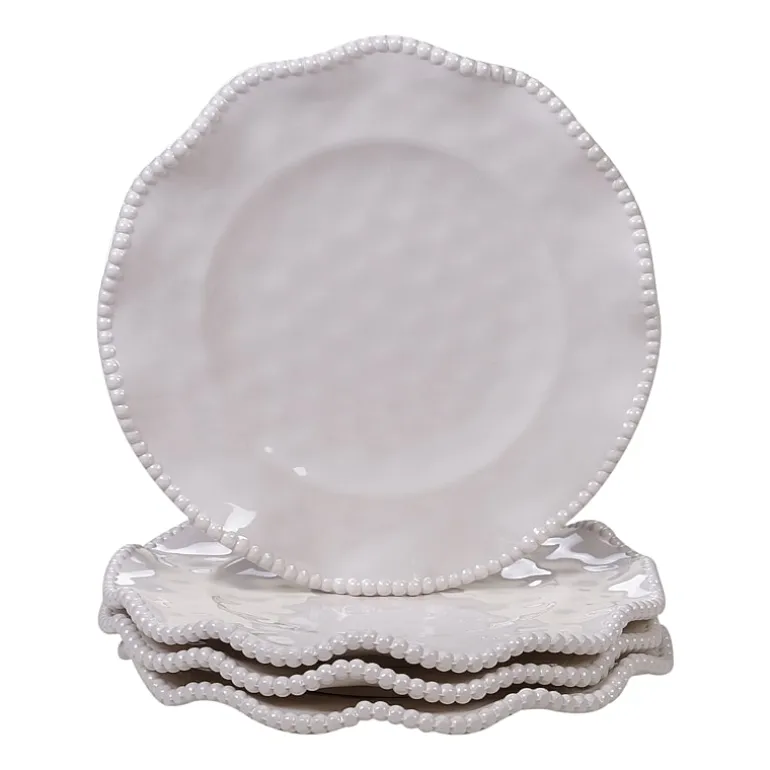 Certified International Perlette Red 4-pc. Melamine Salad Plate