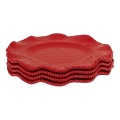 Certified International Perlette Red 4-pc. Melamine Dinner Plate