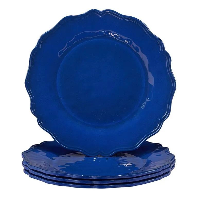 Certified International Red Crackle 4-pc. Melamine Salad Plate