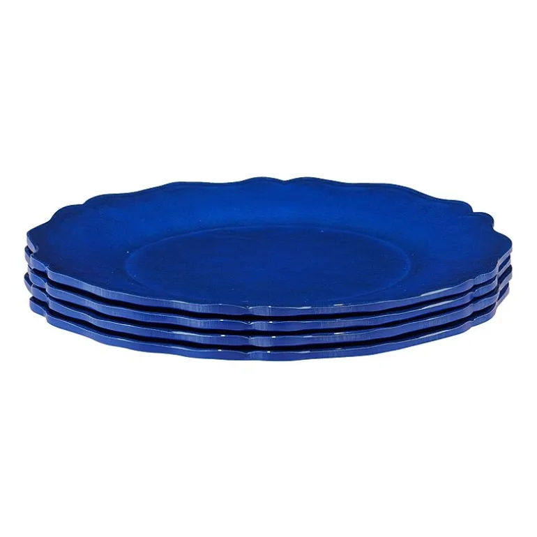 Certified International Red Crackle 4-pc. Melamine Salad Plate