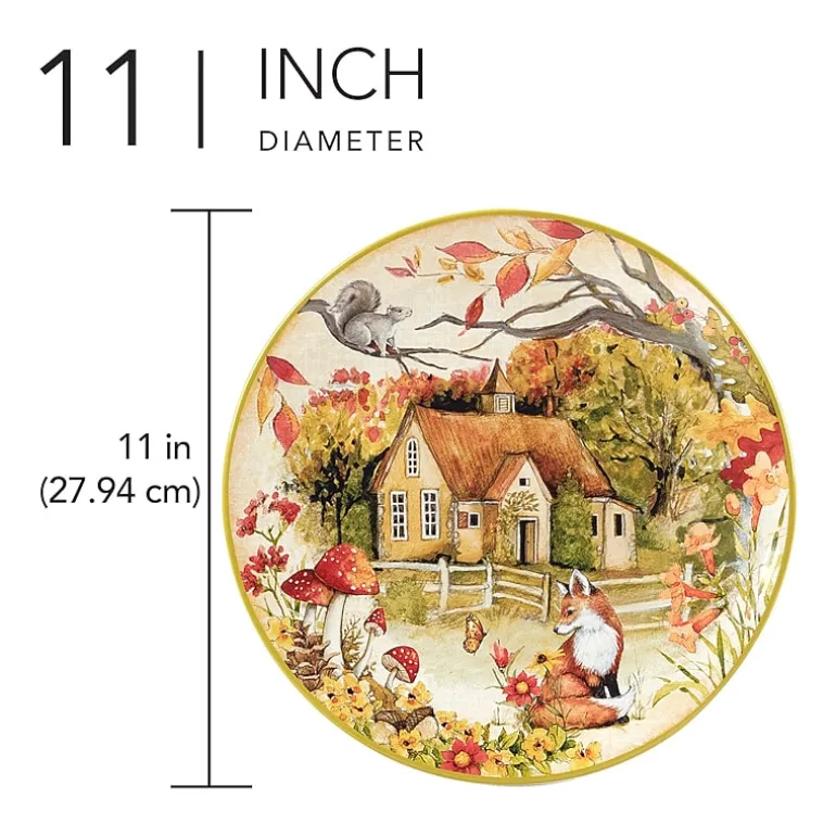 Certified International Woodland Critters 4-pc. Dinner Plate