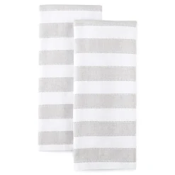 Chambray Stripe Dual Purpose 2-pc Kitchen Towel Set