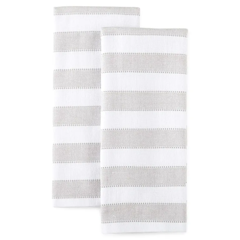 Chambray Stripe Dual Purpose 2-pc Kitchen Towel Set
