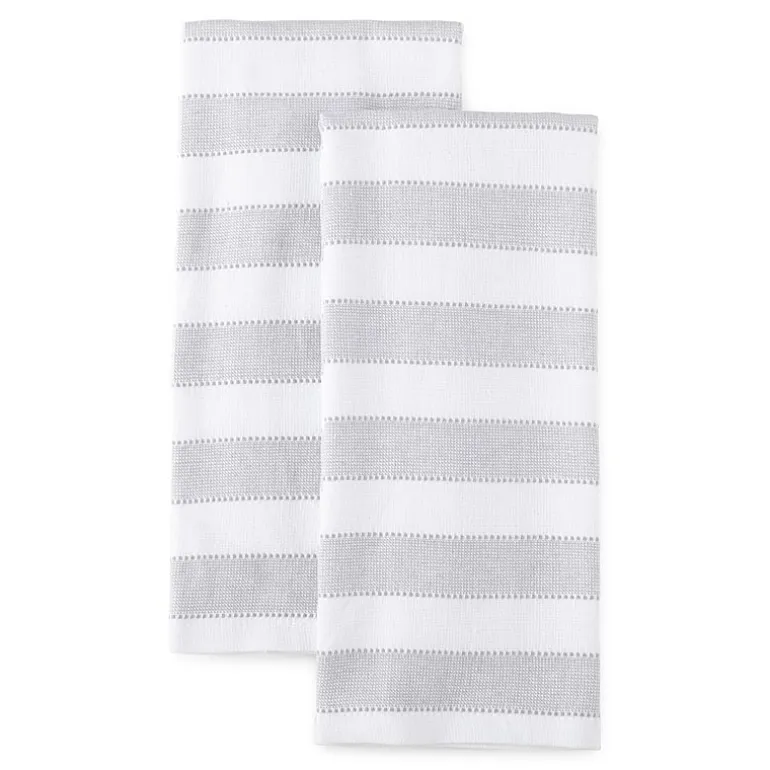 Chambray Stripe Dual Purpose 2-pc Kitchen Towel Set