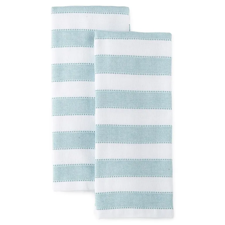 Chambray Stripe Dual Purpose 2-pc Kitchen Towel Set